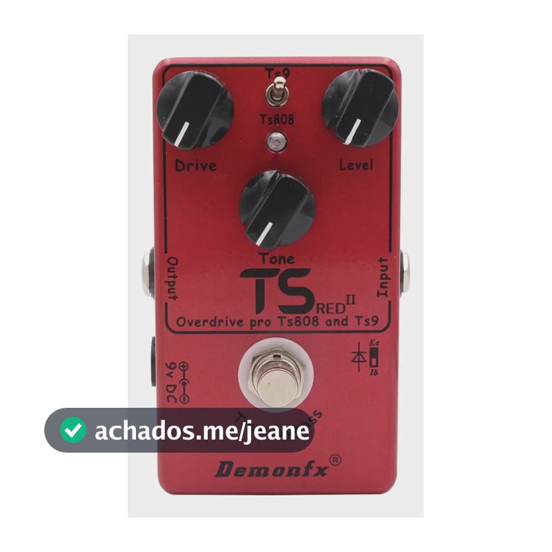Pedal Demonfx Ts Red Il Overdrive + Nf+ Garantia Vermelho