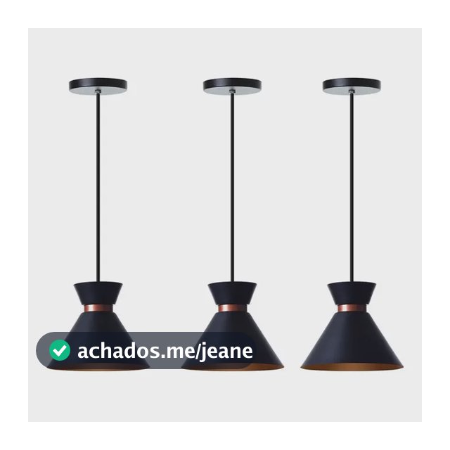 Kit 3 Luminaria Pendente 17cm Para Balcão Gourmet Dubai