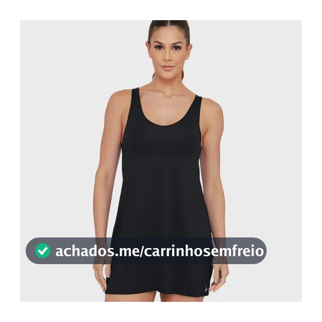 Vestido Fitness Feminino Com Short Interno Para Tênis Preto - P
