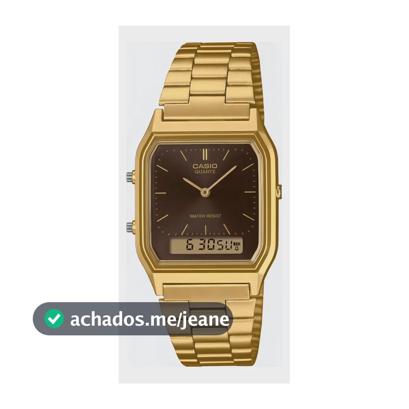 Relógio Feminino Casio Vintage Dourada 30m Aq-230ga-5amqydf