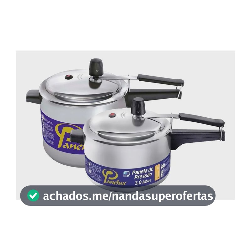 Kit 2 Panelas De Pressão 3,0 E 4,5 Lt Polida Classic Panelux Cinza