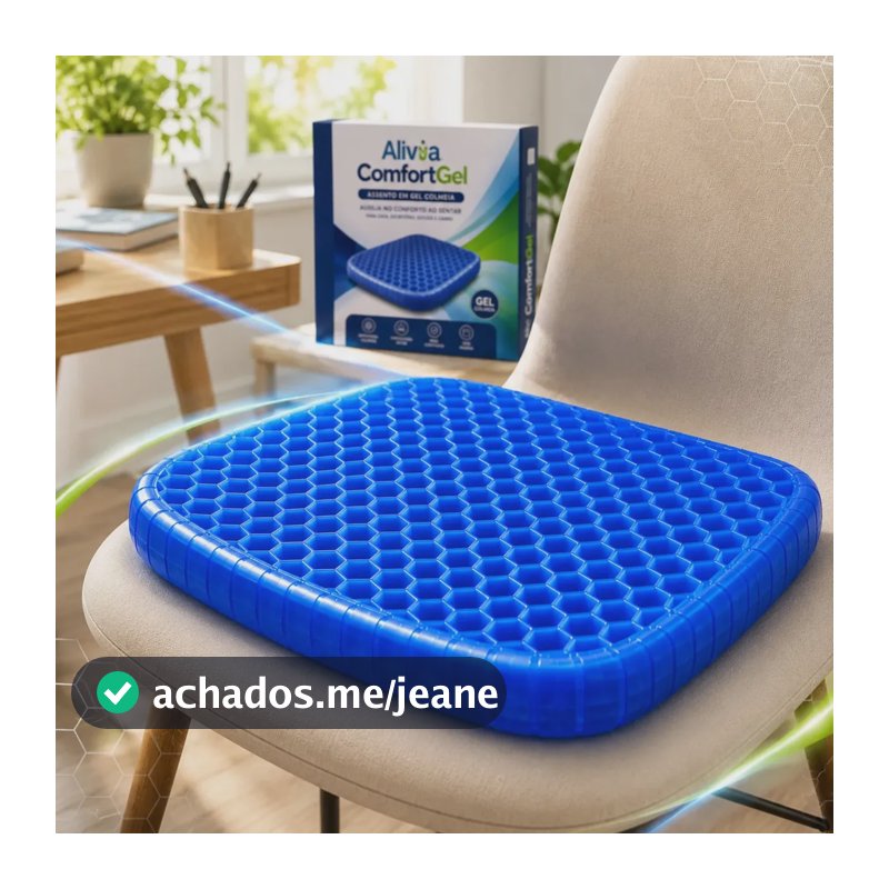 Almofada de Gel de Silicone Jcanova Assento EGG para Alívio da Dor e Conforto Ortopédico