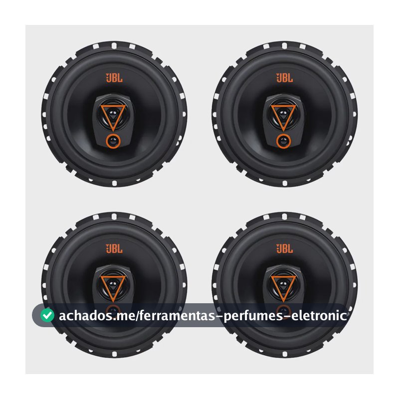 Kit 4 Falantes 6 Polegadas Jbl 6trms80 Triaxial 320w 4 Ohms Preto