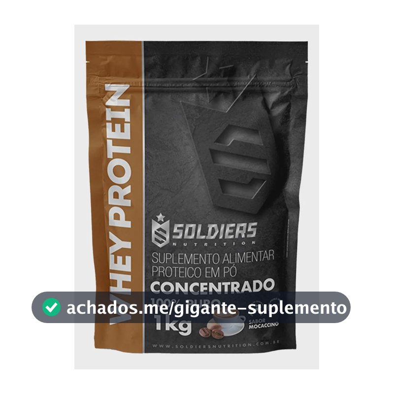 Whey Protein Concentrado 1Kg Sabor Mocaccino Soldiers Nutrition