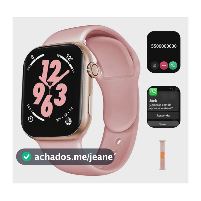 Jiditech Smartwatch Relógio Inteligente 1.83" 42mm M60pro, Monitoramento Cardíaco, 60 Funções, Chamadas & Notificações, Carregamento Sem Fio Resistente, Compatível Android/iOS, para Homens e Mulheres