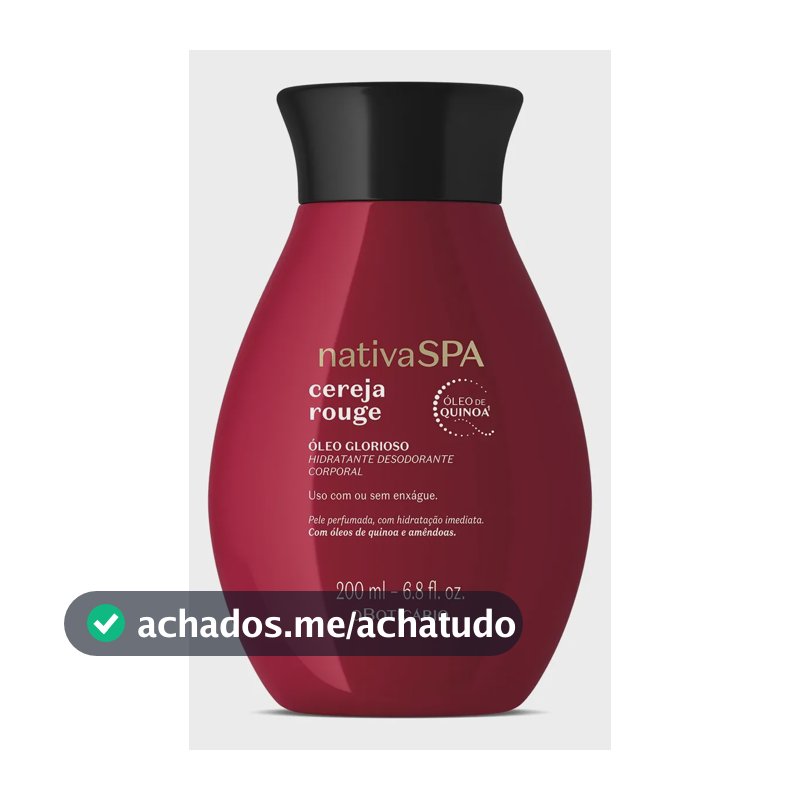O Boticário Nativa Spa Cereja Rouge Óleo Hidratante Corporal Cereja Rouge