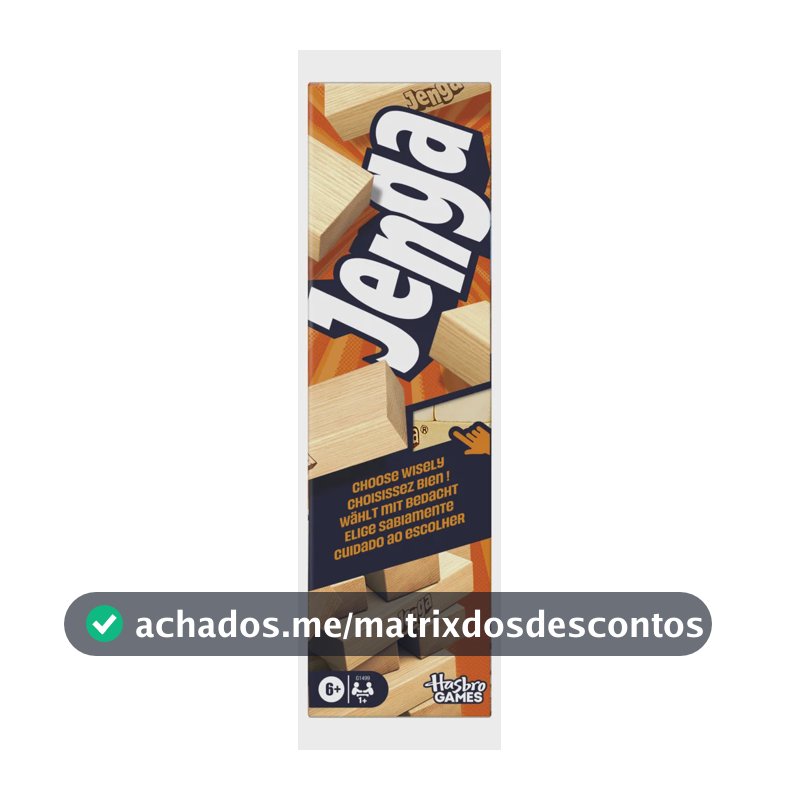 Jogo de Tabuleiro Jenga Clássica da Hasbro Games em Madeira
