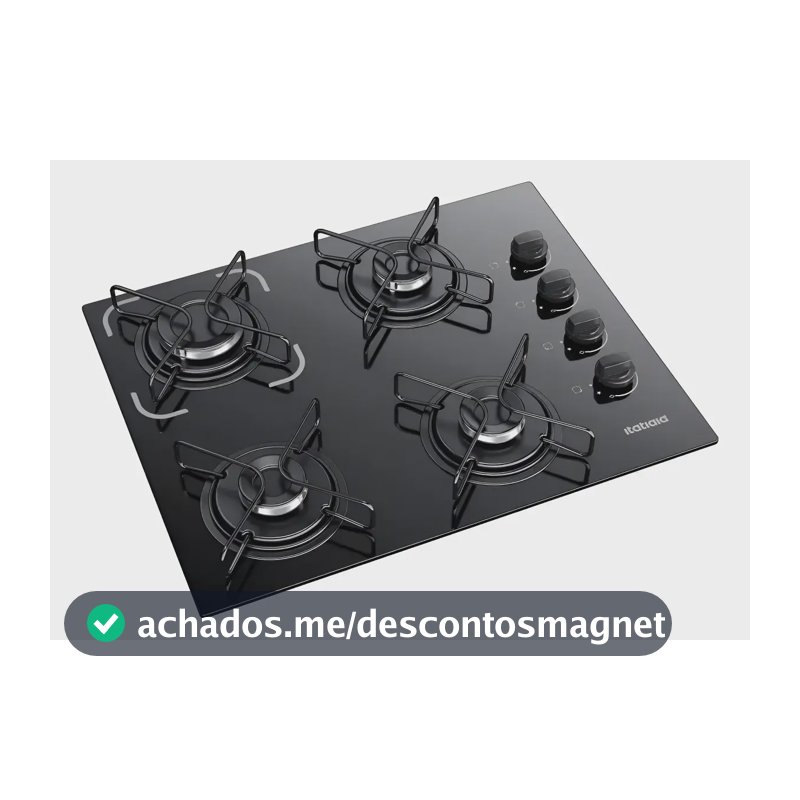 Cooktop Itatiaia 4 Bocas Essencial Preto - Bivolt Preto 110v/220v