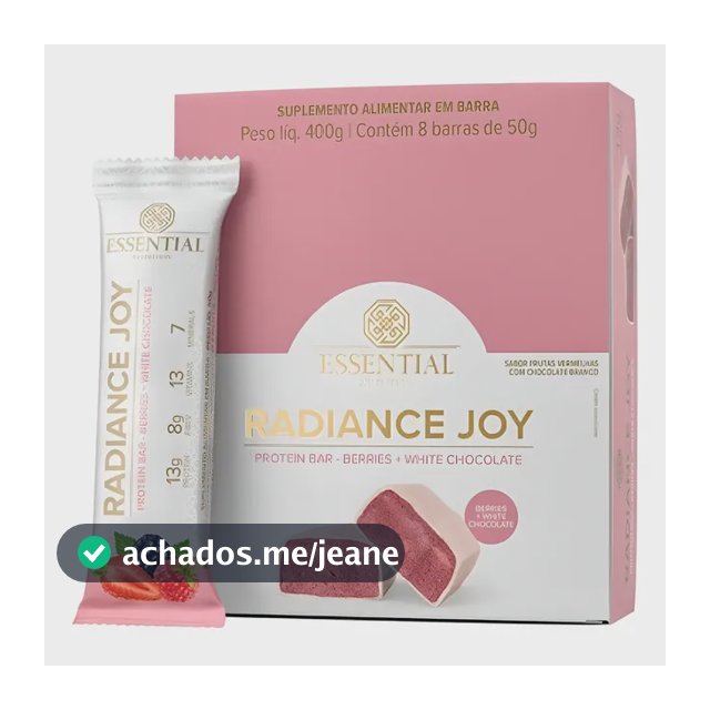 Essential Barrinha Radiance Joy Caixa 8un. Barra De Proteina