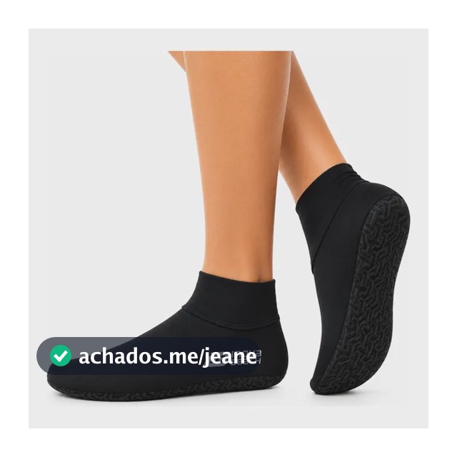 Sapatilha Meia Neoprene Beach Tennis Proteção Termica Areia Preto M