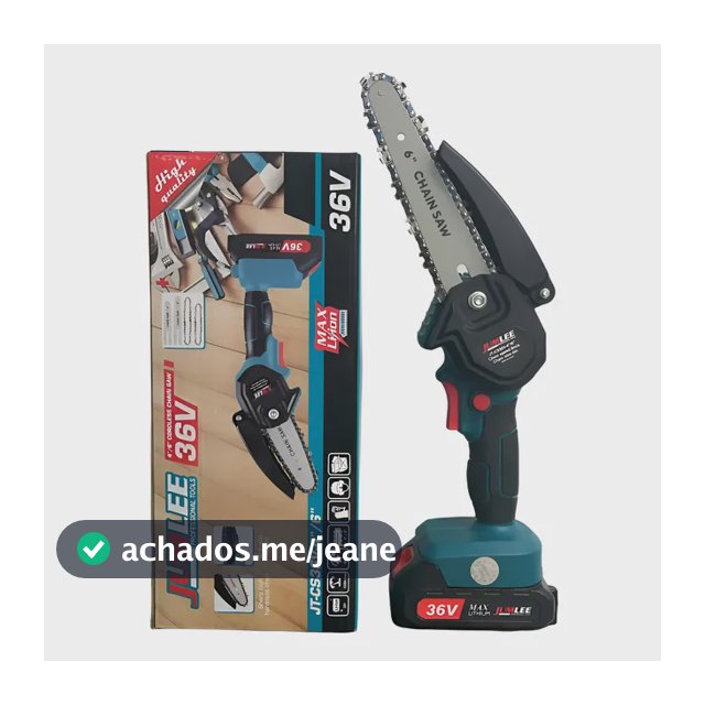 Mini Motosserra Eletrica 36v Leve E Portátil 4 C/ 6 Polegada Preto 127/220v