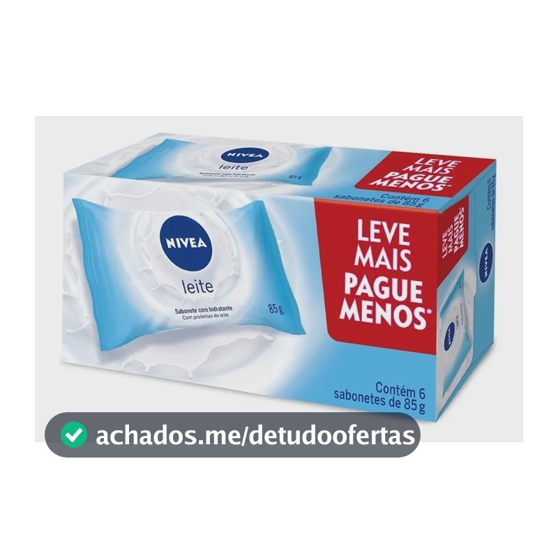 Nivea Sabonete Em Barra Hidratante Leite Promo 6 Uni 85g