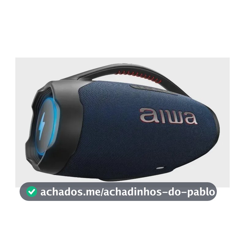 Caixa de Som Boombox Plus AIWA BBS-01-LBL 200W Bluetooth 30H IP66 USB RGB