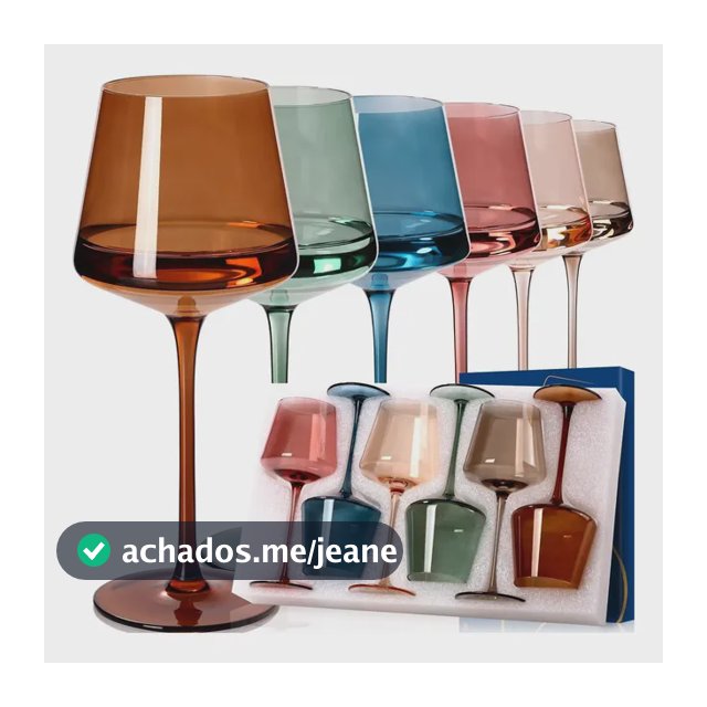 Conjunto De Taças De Vinho Coloridas De 6-18 Onças ?soprado  Multicolor