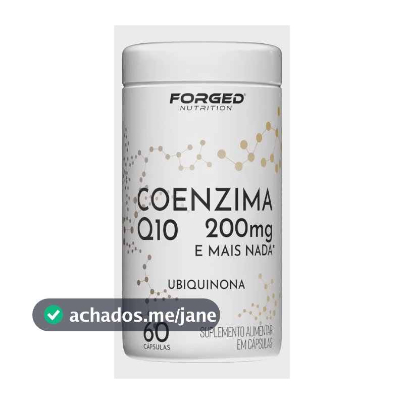 Coenzima Q10 200mg Pura Alta Concentração 60 Cápsulas - Forged Nutrition Sem Sabor