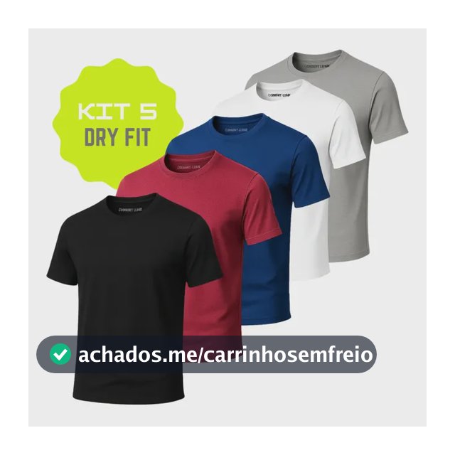 Kit 5 Camisa Masculina Termica Academia Dry Fit Malha Fria