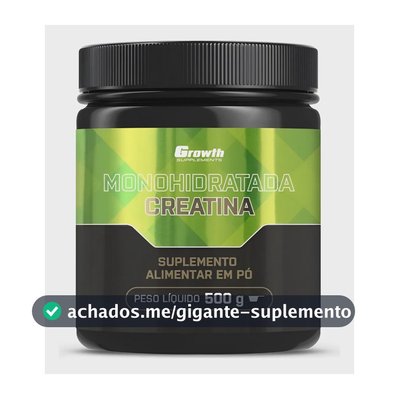 Creatina Monohidratada 500g Growth Supplements - Sem Sabor Sem Sabor