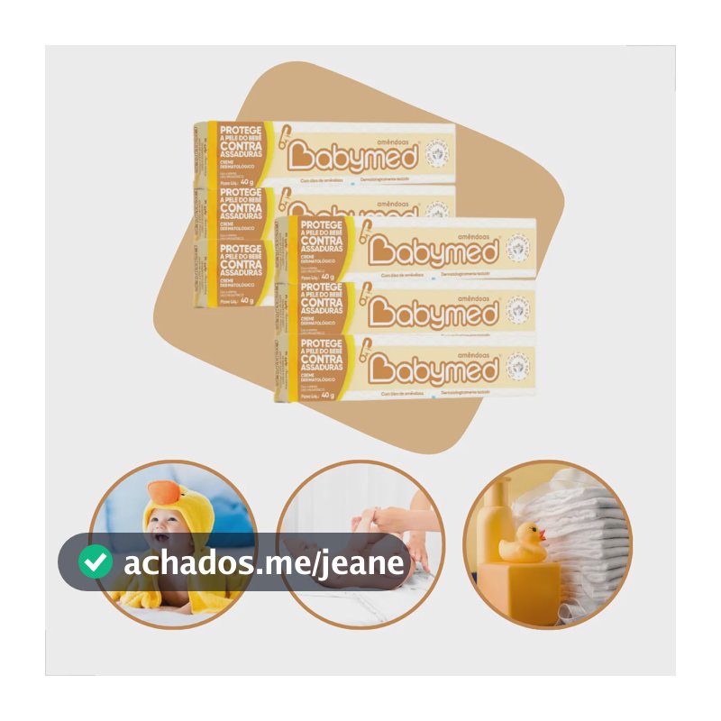 Kit 6 Babymed Cimed Pomada Para Assaduras Bebê Rn 45g