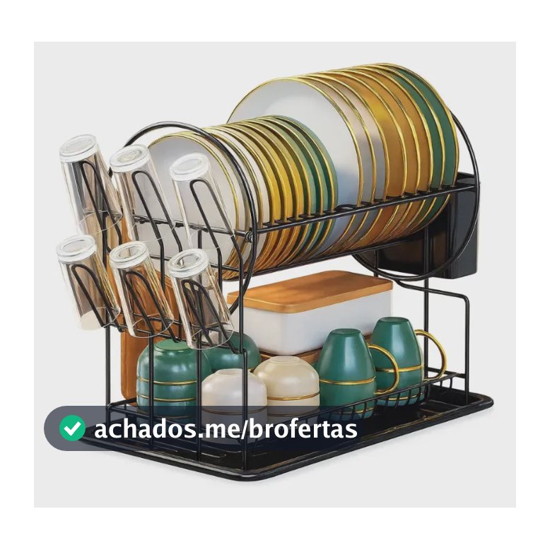 Notuz Escorredor De Louça 19 Pratos 2 Andares Com Porta Copos Talheres E Bandeja