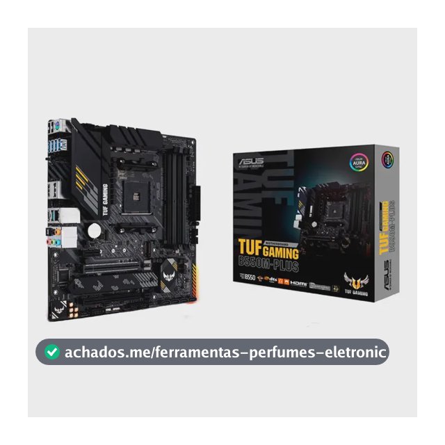 Placa Mãe Asus Tuf Gaming B550m-plus Ddr4 Amd Am4 Matx Rgb Preto