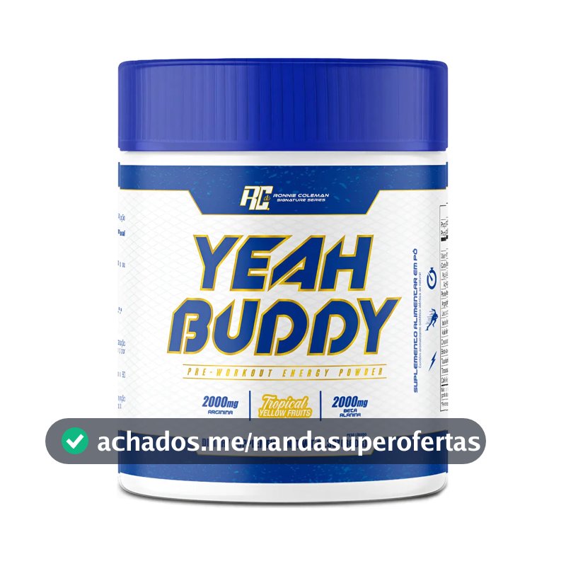 Pré Treino 360g Yeah Buddy Frutas Amarelas Ronnie Coleman