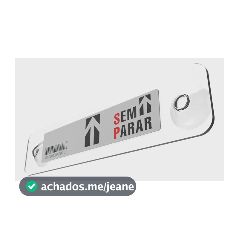 Suporte Placa Para-brisa Compatível Tag Veicular Sem Parar Cor Transparente