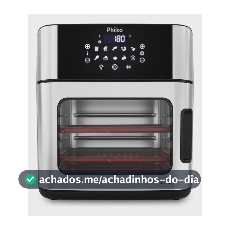 Fritadeira Air Fryer Philco PAF16A 4 Em 1 Painel Digital 16l