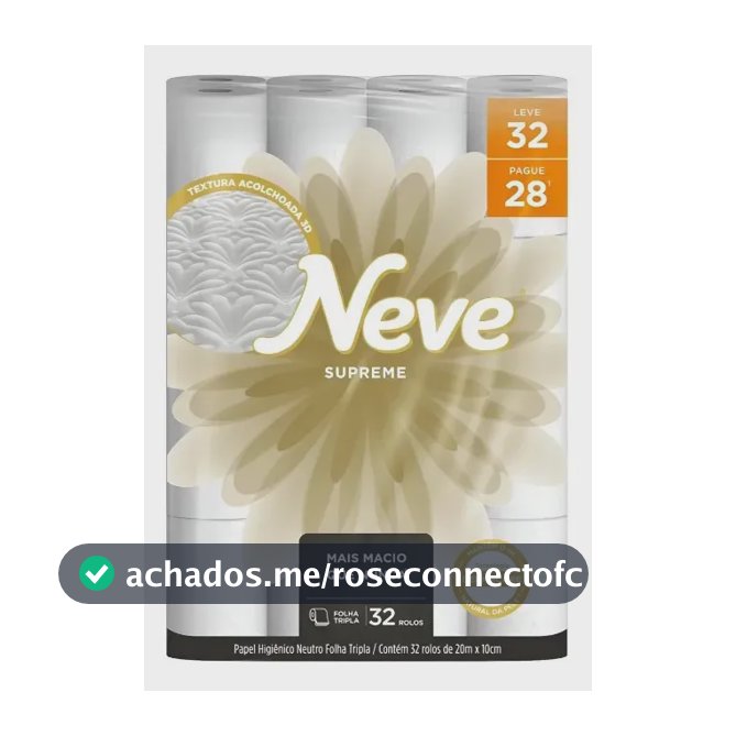 Papel Higiênico Neve Supreme Folha Tripla Leve 32 Pague 28