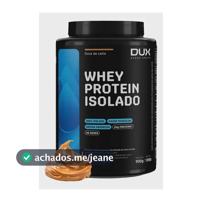 Whey Protein Isolado Sabor Doce de Leite de 900g Dux Nutrition