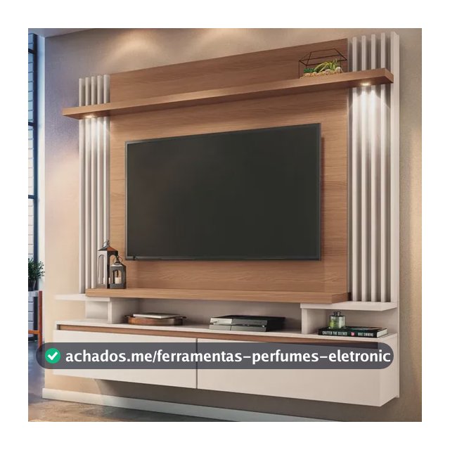 Rack Com Painel Para Tv Até 60 Polegadas Manu 1,80m Bege