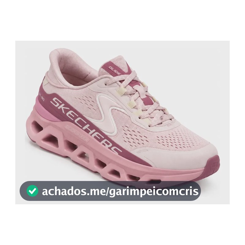 Tênis Skechers Glide Step Atlus Femenino  Academia Caminhada Rosa-claro 37 Br