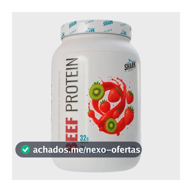 Proteína Shark Pro Beef Isolado Hidrolisado Morango Kiwi em pó x 900g