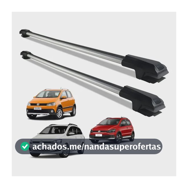 Rack De Teto Travessa Crossfox 2010 A 2020 Slim Prata 45kg