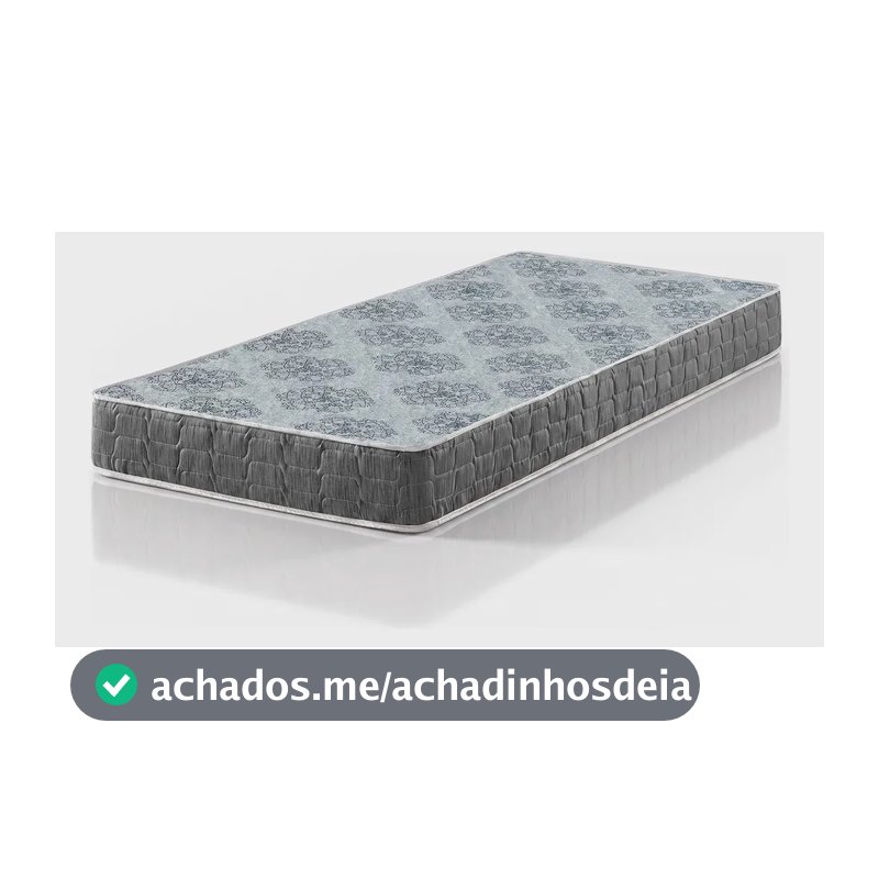 Colchão Solteiro Espuma D23 Zidi Washington 78x188x14cm Preto