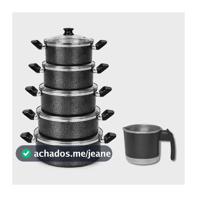 Kit Jogo De Panelas 6 Peças Com Tampa De Vidro Para Cozinha