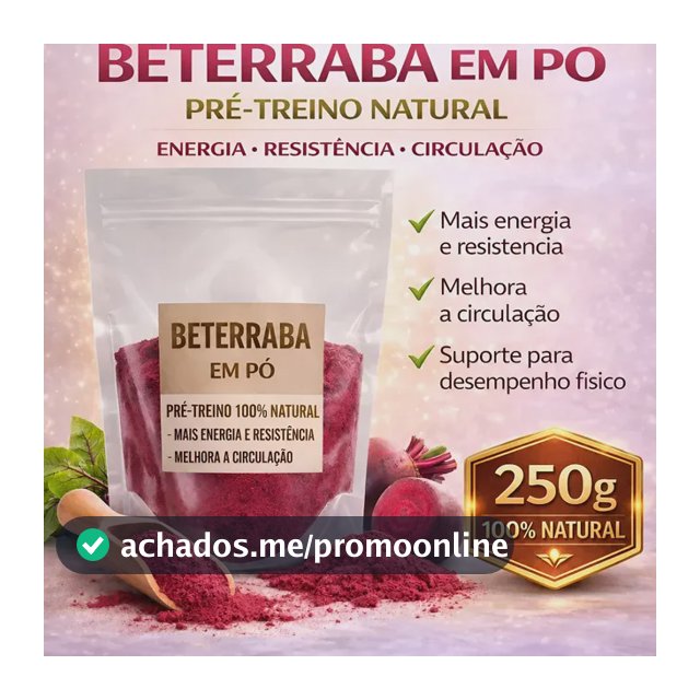 Beterraba Em Pó 100% Pura Original Pré Treino Natural Beterraba
