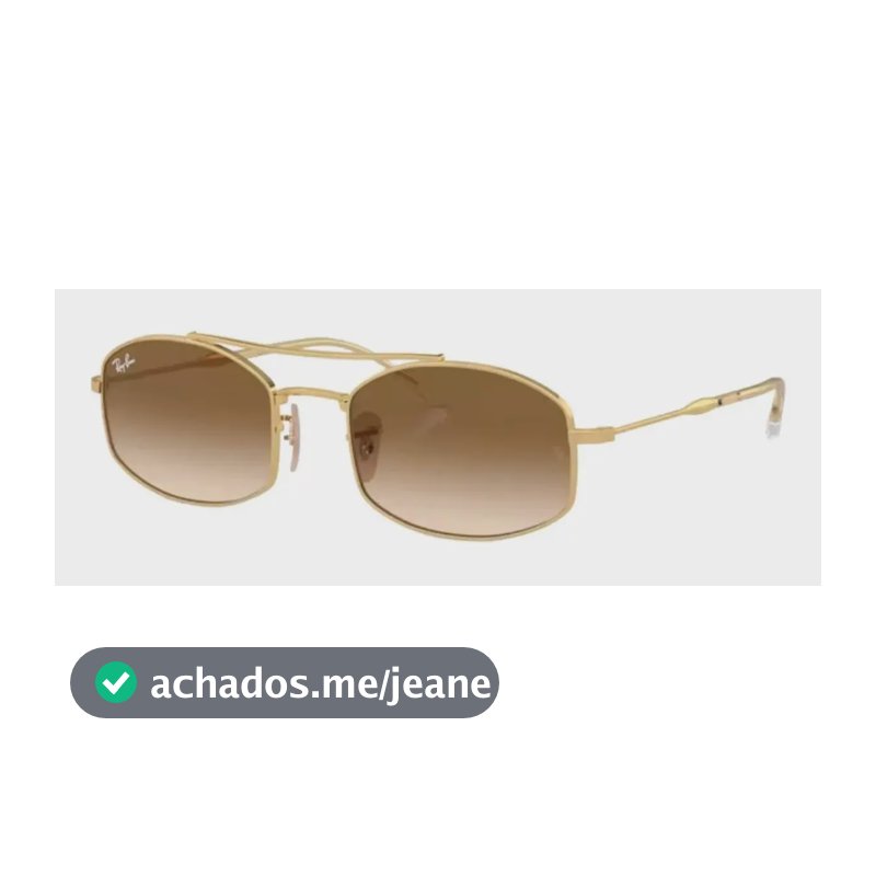 Óculos de Sol Ray-Ban 0RB3719 Dourado Marrom-Claro Degradê com Proteção UV