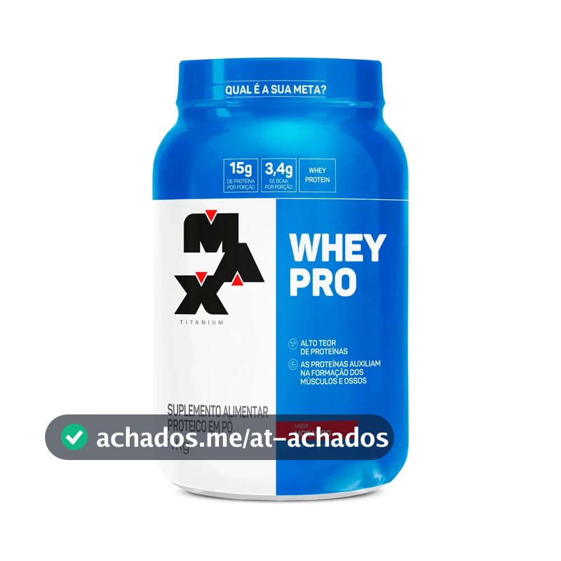 Proteína Max Titanium Whey Pro Concetrado em pó sabor Morango x 1kg