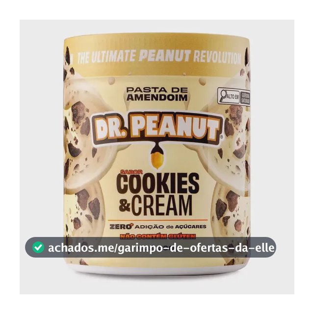Suplemento em pasta Dr. Peanut Melhor Pasta de Amendoim amentoim cremosa sabor Cookies and cream x 600g