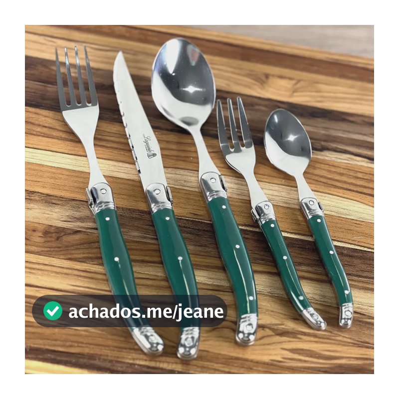Faqueiro Laguiole La Maison Luxo 30 Peças - Verde Verde