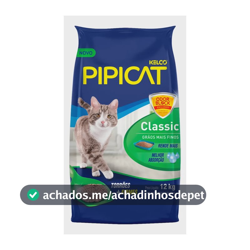 Pipicat Classic 12kg Areia Para Gatos