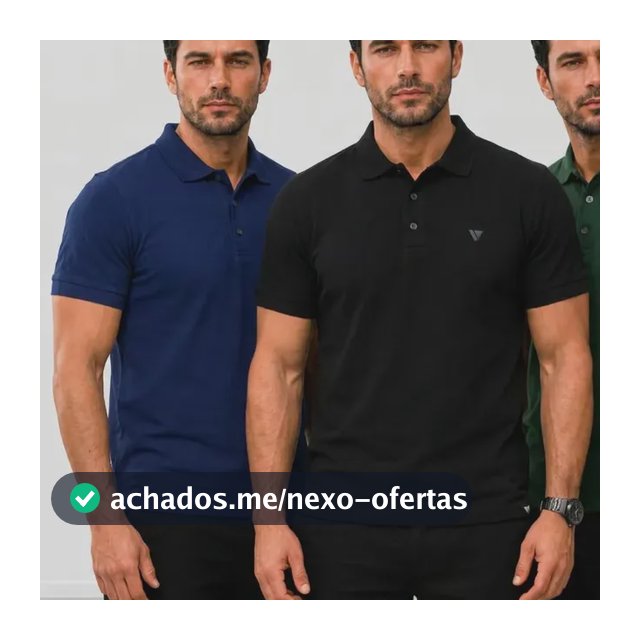 Kit 3 Camisas Masculina Gola Polo Voker Alta Qualidade