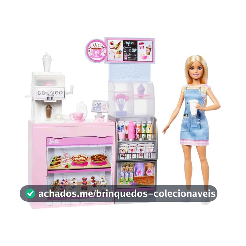 Cafeteria Da Barbie HXN94 Com Boneca E Acessórios Mattel