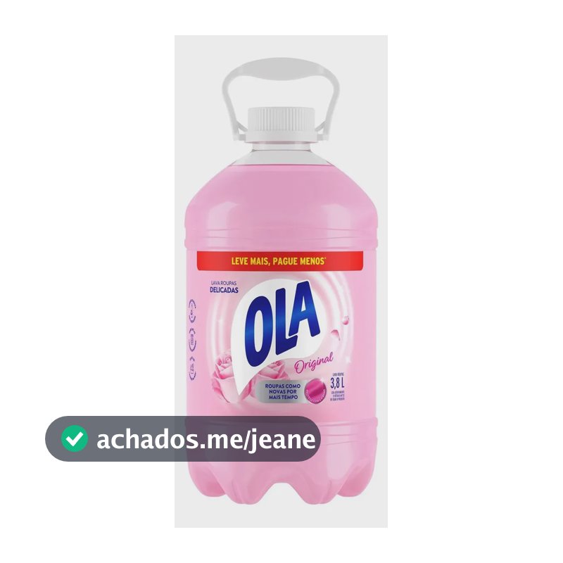Sabão Líquido Ola Original para Roupas Finas e Delicadas 3,8l