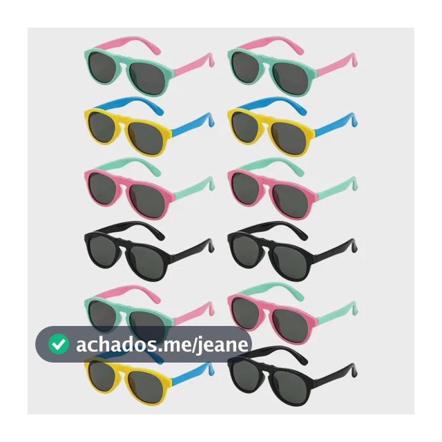 10pcs Óculos De Sol Infantil Proteção Uv Cores Neon