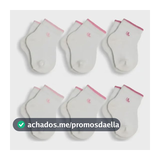 Meia Bebe Menina Lupo Infantil Kit 6 Pares Original Rn Full