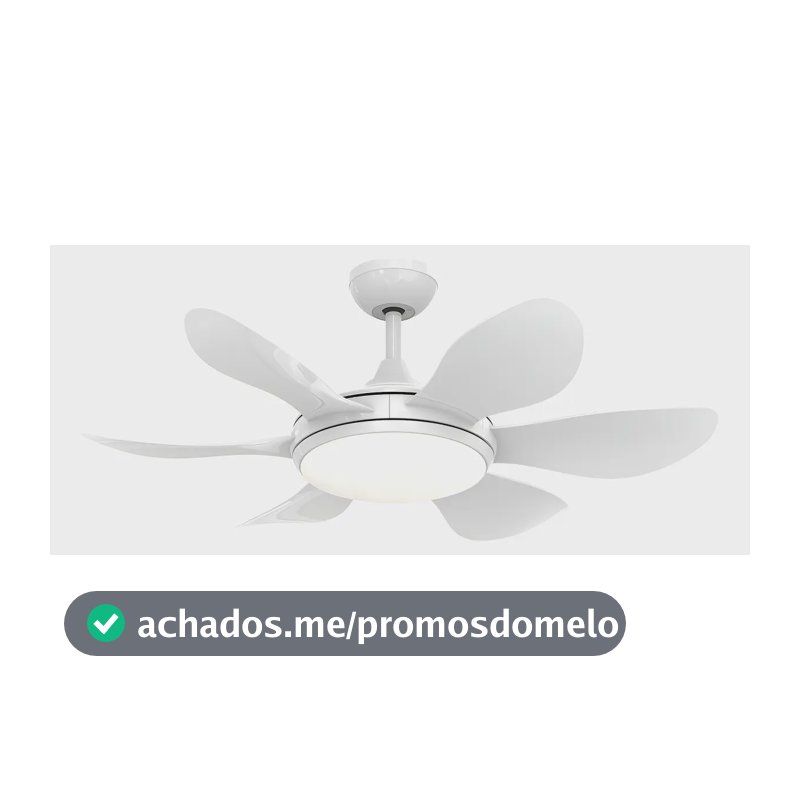 Ventilador De Teto Ultimate 6 Pás, 58w Vx26 Branco