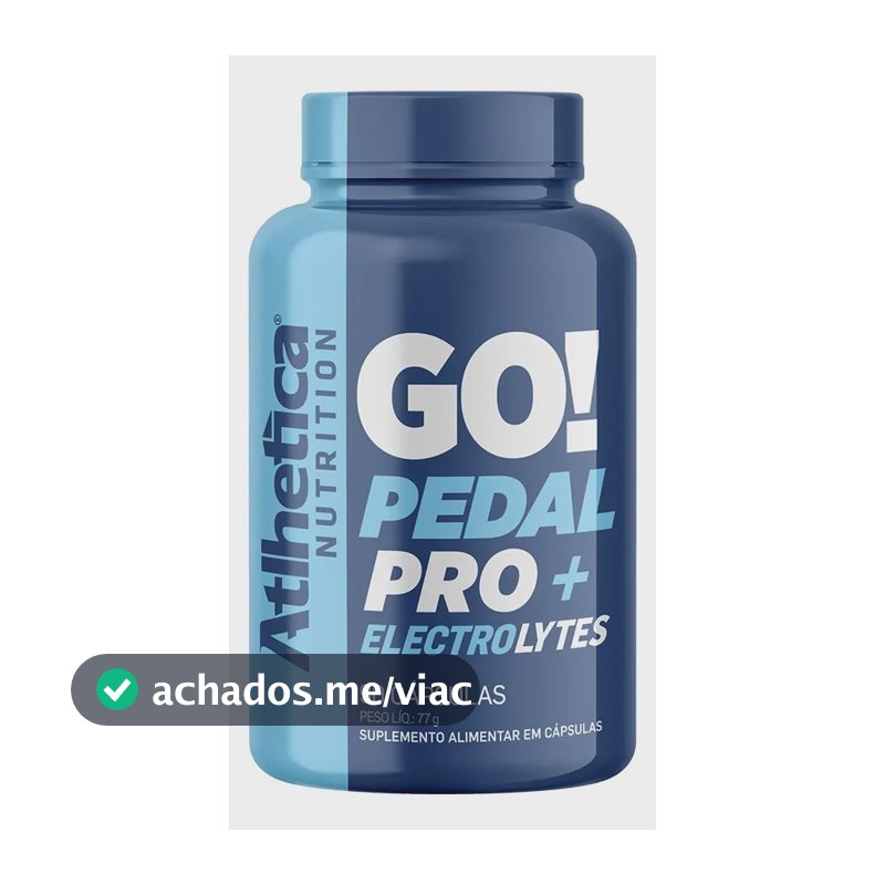 Atlhetica Go! Pedal Pro Cápsulas Eletrólitos Suplemento Esportivo 90 Cáps