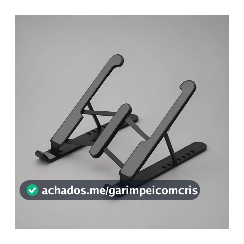 Apoiador Notebook Suporte Mesa Durável Moderno Envio Rápido Preto