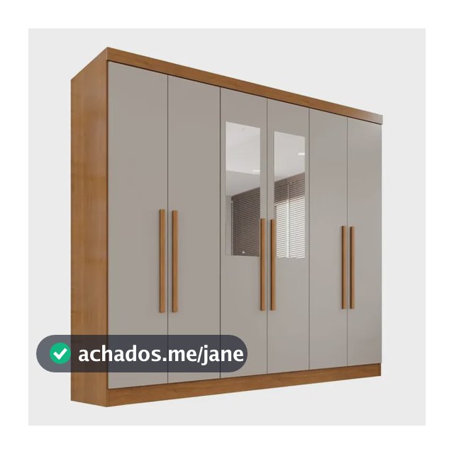 Guarda-roupa Casal Com Espelho 6 Portas 2 Gavetas França